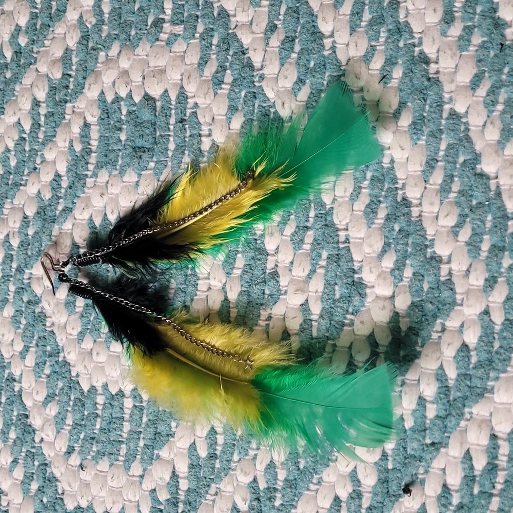 Custom feather earrings